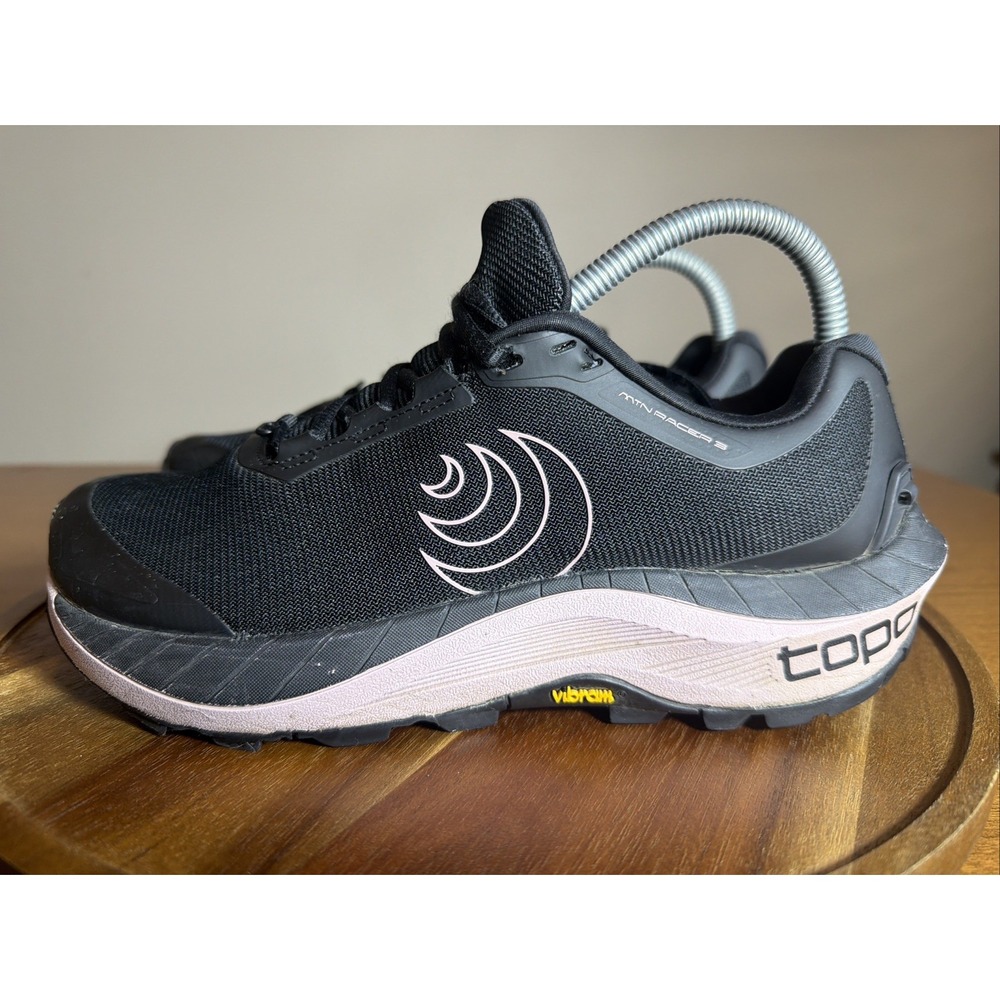 Topo MTN Racer 3 Womens 7 Black Pink Mauve Lace Up Athletic Hiking Shoes W065